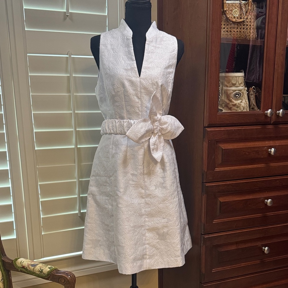 Lilly Pulitzer White Textured Mini Dress, Size 8, NWT